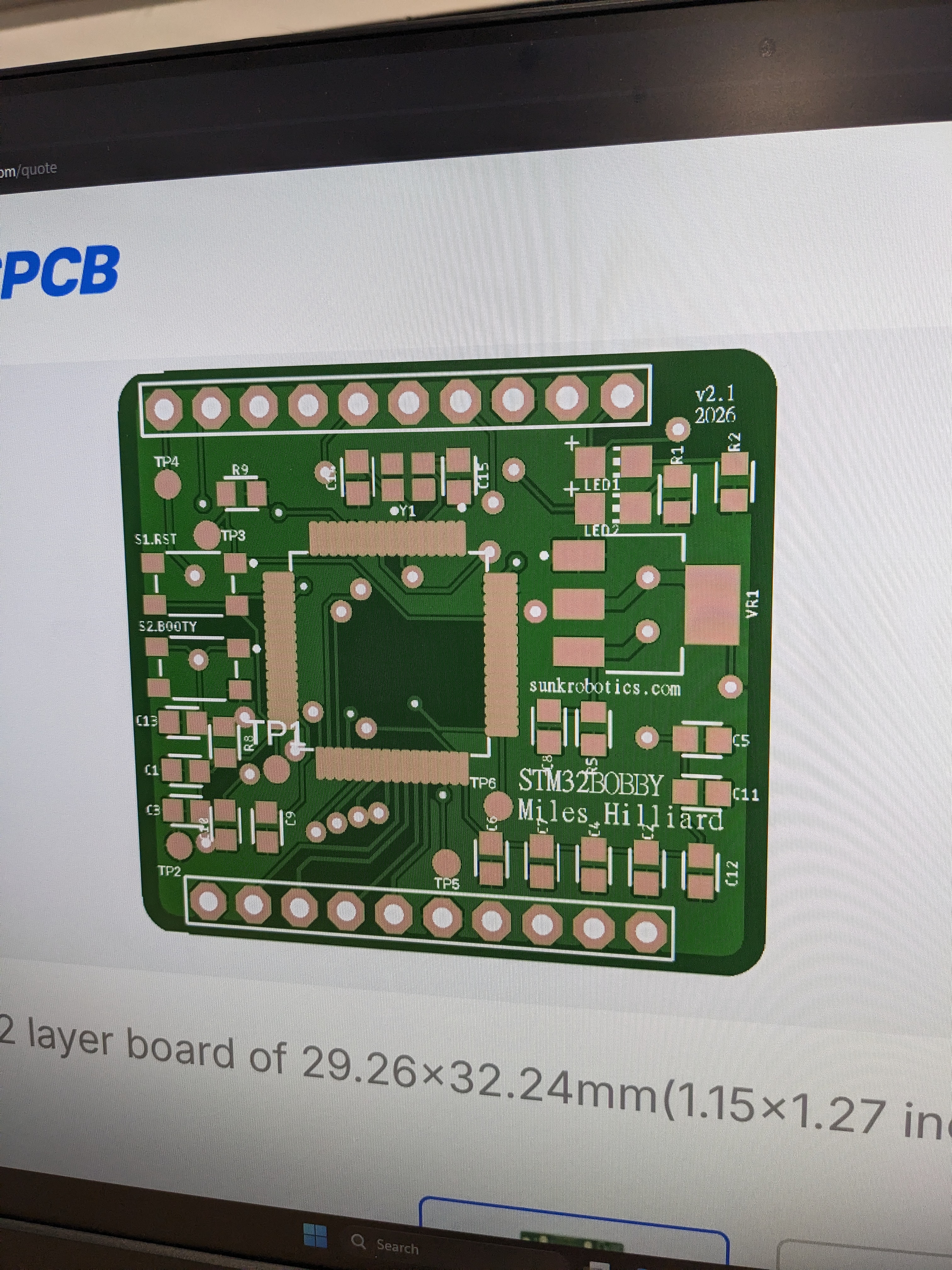 A custom PCB made for the ROV